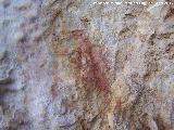 Pinturas rupestres de la Tinada del Ciervo I Abrigo III. Grupo II. Restos de pintura roja y negra