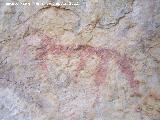 Pinturas rupestres de la Tinada del Ciervo I Abrigo III. Grupo II. Zooformo
