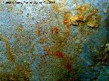 Pinturas rupestres de la Cueva del Canjorro II. Foto tratada digitalmente