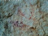 Pinturas rupestres del Abrigo de Peas Rubias I. Posible antropomorfo del grupo I