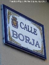 Calle Borja. Placa