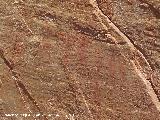 Pinturas rupestres del Barranco de la Cueva Grupo II. Zooformo y barras