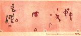 Pinturas rupestres del Barranco de la Cueva Grupo VI. Calco de Breuil