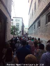 Calle Carrera de Jesús. En procesión