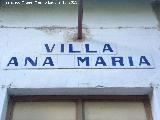 Villa Ana Mara. Letrero