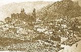 Catedral de Jaén. 1900 se puede observar todavía la Torre del Convento de San Francisco