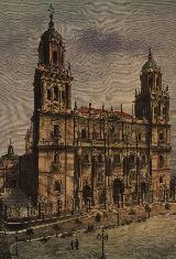 Catedral de Jaén. Dibujo de Antonio Herbert 1880