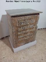Cstulo. Necrpolis de los Patos. Pedestal con inscripcin siglo II. Museo Arqueolgico de Linares