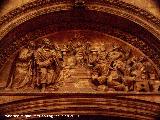 Catedral de Jaén. Fachada Interior. Relieve sobre la Puerta del Perdón