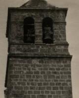 Castillo de La Guardia. Iglesia de Santa Mara. Foto antigua. Campanario