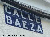 Calle Baeza. Azulejos