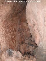 Cueva de Golliat. Hacia la hornacina