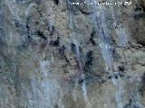Pinturas rupestres de la Cueva de Golliat. Restos de pinturas de la ltima cmara