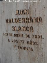 Mausoleo de Juanito Valderrama. Tumba
