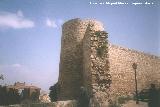 Muralla de Jan. Torren del Cao del Agua. Lienzo de muralla que parte del torren hacia el cerro de Santa Catalina