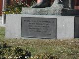 Monumento al Hombre del Campo. Placa