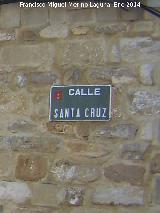 Calle Santa Cruz. Placa