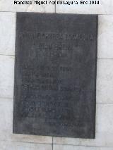 Monumento a Juan Breva. Placa