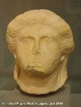 Historia de Jan. Jan Romano. Cabeza femenina de caliza encontrada en La Magdalena. Museo Arqueolgico Provincial de Jan